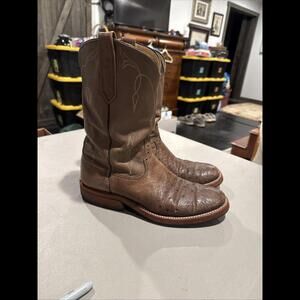 Rios Of Mercedes TX Men's 10.5 AA Exotic Ostrich Leather Boot Very Nice Rare